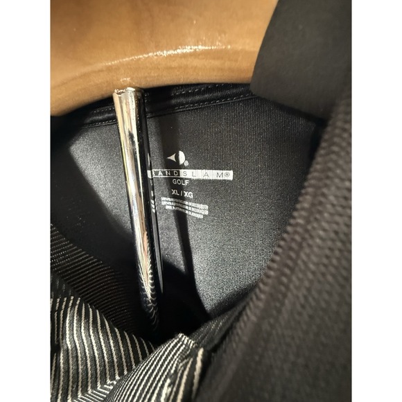 Grand Slam Golf Polo Shirt Mens XL Black Grey Stripes - Picture 3 of 5